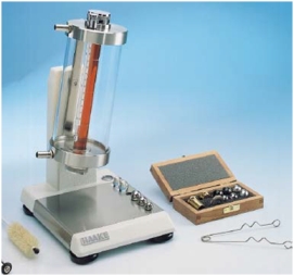 Лабораторный стенд: Шариковый вискозиметр: измерение зависимости вязкости ньютоновской жидкости от температуры (LD-didactic)