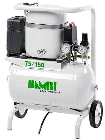 Бесшумный масляный компрессор MD 75-150V, Bambi
